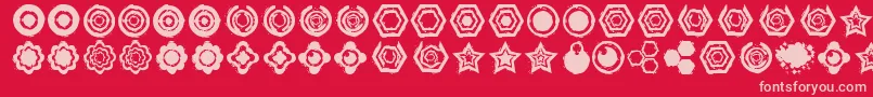 fuente DingbatzFormz2Dsg – Fuentes Rosadas Sobre Fondo Rojo
