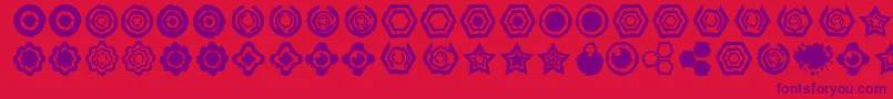 DingbatzFormz2Dsg Font – Purple Fonts on Red Background