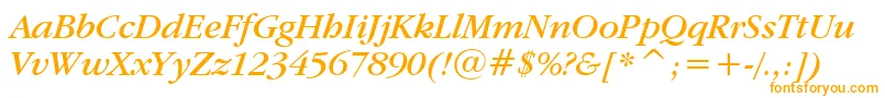 Шрифт GaramondItcBookItalicBt – оранжевые шрифты