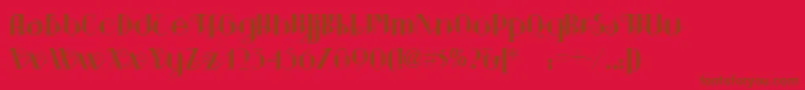 SarsaparillaNf Font – Brown Fonts on Red Background