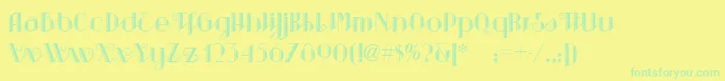 SarsaparillaNf Font – Green Fonts on Yellow Background