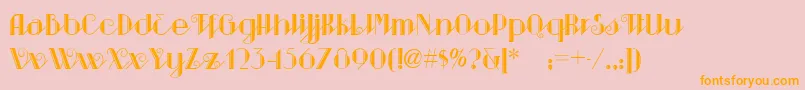 SarsaparillaNf Font – Orange Fonts on Pink Background