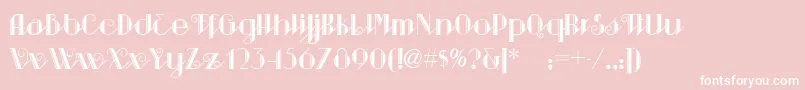 SarsaparillaNf Font – White Fonts on Pink Background