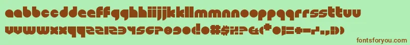 Shapeshifters Font – Brown Fonts on Green Background