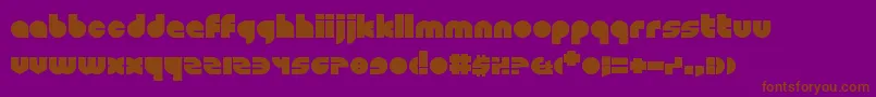 Shapeshifters-fontti – ruskeat fontit violetilla taustalla