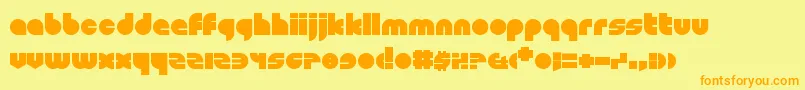 Shapeshifters Font – Orange Fonts on Yellow Background