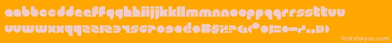 Shapeshifters Font – Pink Fonts on Orange Background
