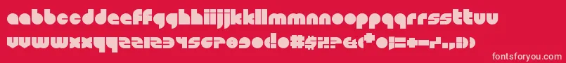 Shapeshifters Font – Pink Fonts on Red Background