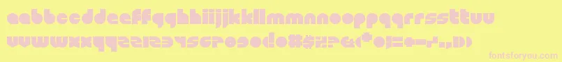 Shapeshifters Font – Pink Fonts on Yellow Background