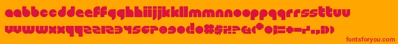 Shapeshifters Font – Red Fonts on Orange Background