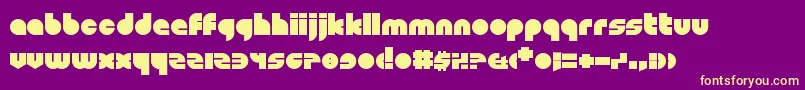 Shapeshifters Font – Yellow Fonts on Purple Background