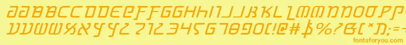 Grimlordei Font – Orange Fonts on Yellow Background