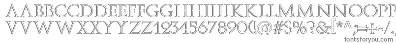Delfin-fontti – harmaat kirjasimet valkoisella taustalla