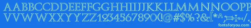 Delfin Font – Green Fonts on Blue Background