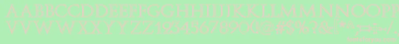 Delfin-fontti – vaaleanpunaiset fontit vihreällä taustalla