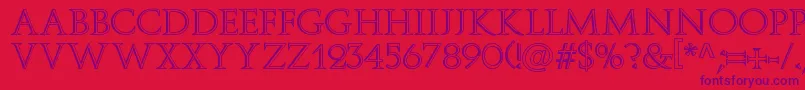 Delfin Font – Purple Fonts on Red Background