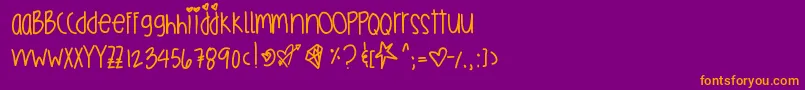 Gingercookies Font – Orange Fonts on Purple Background