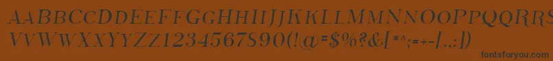 フォントSfphosphorussulphide – 黒い文字が茶色の背景にあります