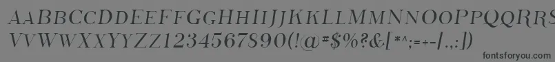 フォントSfphosphorussulphide – 黒い文字の灰色の背景