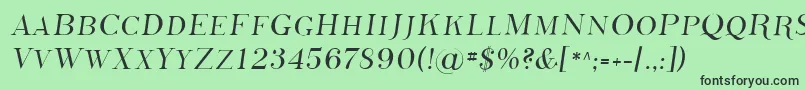 フォントSfphosphorussulphide – 緑の背景に黒い文字