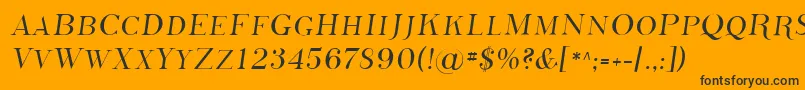 Шрифт Sfphosphorussulphide – чёрные шрифты на оранжевом фоне