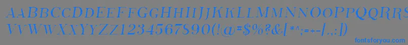 Sfphosphorussulphide Font – Blue Fonts on Gray Background