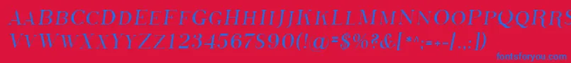 Sfphosphorussulphide Font – Blue Fonts on Red Background