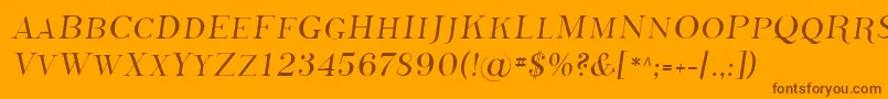 Шрифт Sfphosphorussulphide – коричневые шрифты на оранжевом фоне