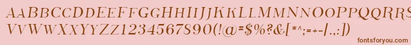 Шрифт Sfphosphorussulphide – коричневые шрифты на розовом фоне