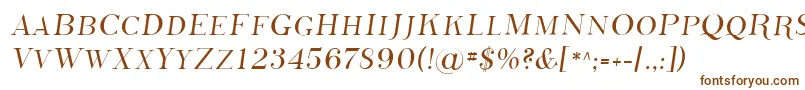 フォントSfphosphorussulphide – 白い背景に茶色のフォント