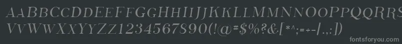 フォントSfphosphorussulphide – 黒い背景に灰色の文字