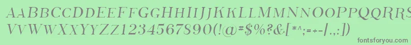 Czcionka Sfphosphorussulphide – szare czcionki na zielonym tle