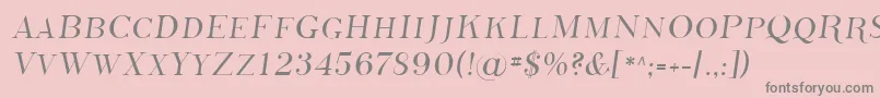 フォントSfphosphorussulphide – ピンクの背景に灰色の文字