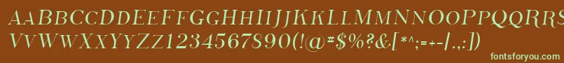 Шрифт Sfphosphorussulphide – зелёные шрифты на коричневом фоне