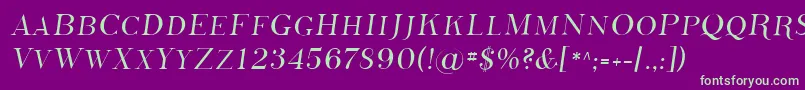 フォントSfphosphorussulphide – 紫の背景に緑のフォント