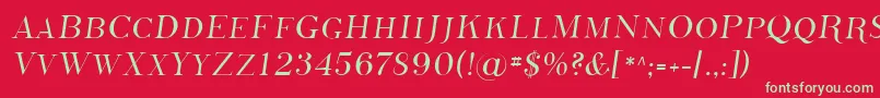 フォントSfphosphorussulphide – 赤い背景に緑の文字