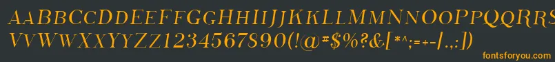 Шрифт Sfphosphorussulphide – оранжевые шрифты на чёрном фоне