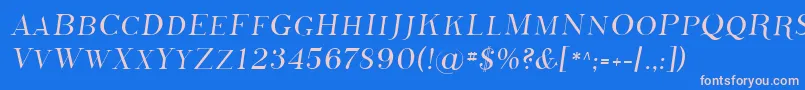 Sfphosphorussulphide-fontti – vaaleanpunaiset fontit sinisellä taustalla