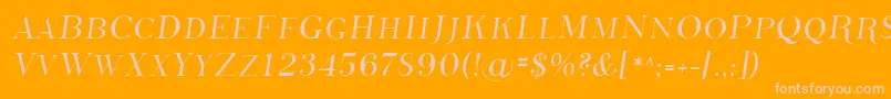 Sfphosphorussulphide Font – Pink Fonts on Orange Background