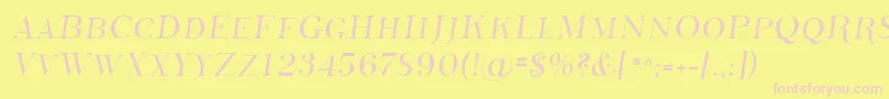 フォントSfphosphorussulphide – ピンクのフォント、黄色の背景