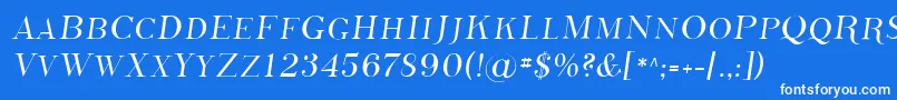 Czcionka Sfphosphorussulphide – białe czcionki na niebieskim tle