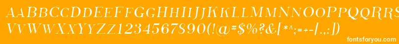 Sfphosphorussulphide Font – White Fonts on Orange Background