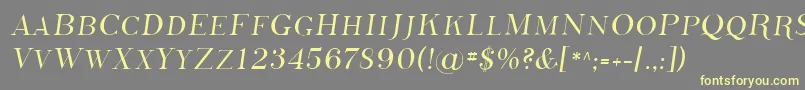 フォントSfphosphorussulphide – 黄色のフォント、灰色の背景