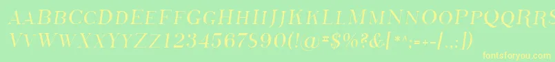 Sfphosphorussulphide Font – Yellow Fonts on Green Background