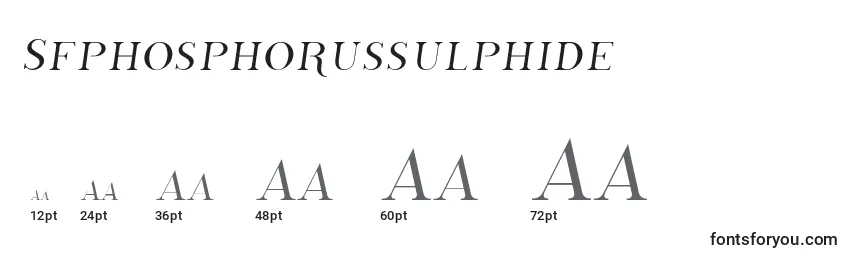 Размеры шрифта Sfphosphorussulphide