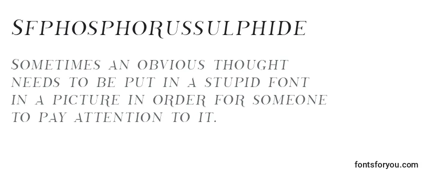 Sfphosphorussulphide フォントのレビュー