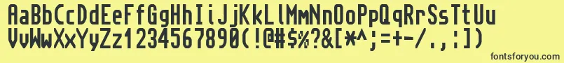 Topaz ffy Font – Black Fonts on Yellow Background