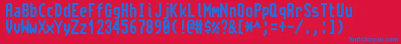Topaz ffy Font – Blue Fonts on Red Background