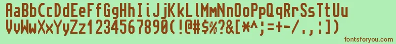 Topaz ffy Font – Brown Fonts on Green Background
