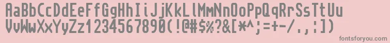 Czcionka Topaz ffy – szare czcionki na różowym tle